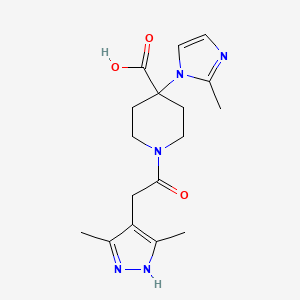 1-[(3,5-dimethyl-1H-pyrazol-4-yl)acetyl]-4-(2-methyl-1H-imidazol-1-yl)piperidine-4-carboxylic acid