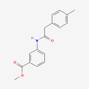 molecular formula C17H17NO3 B5287901 METHYL 3-{[2-(4-METHYLPHENYL)ACETYL]AMINO}BENZOATE 