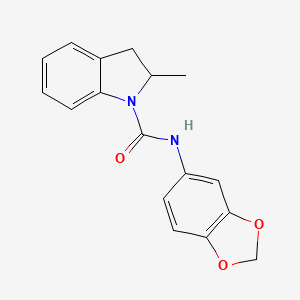 N-1,3-benzodioxol-5-yl-2-methyl-1-indolinecarboxamide