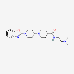 molecular formula C22H33N5O2 B5287949 1'-(1,3-benzoxazol-2-yl)-N-[2-(dimethylamino)ethyl]-1,4'-bipiperidine-4-carboxamide 