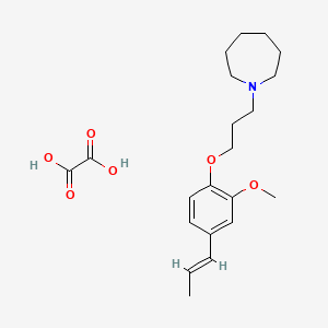 molecular formula C21H31NO6 B5287958 1-{3-[2-methoxy-4-(1-propen-1-yl)phenoxy]propyl}azepane oxalate 