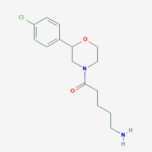 molecular formula C15H21ClN2O2 B5287987 {5-[2-(4-chlorophenyl)-4-morpholinyl]-5-oxopentyl}amine hydrochloride 