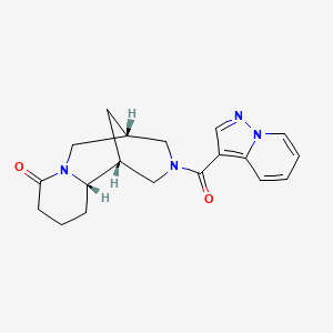 molecular formula C19H22N4O2 B5287996 (1R,5R,11aS)-3-(pyrazolo[1,5-a]pyridin-3-ylcarbonyl)decahydro-8H-1,5-methanopyrido[1,2-a][1,5]diazocin-8-one 