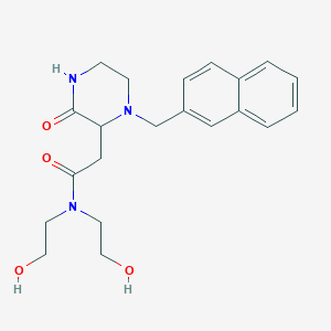 N,N-bis(2-hydroxyethyl)-2-[1-(2-naphthylmethyl)-3-oxo-2-piperazinyl]acetamide