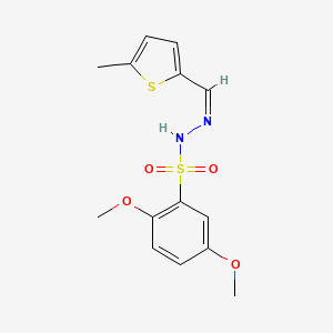 molecular formula C14H16N2O4S2 B5288023 2,5-dimethoxy-N'-[(5-methyl-2-thienyl)methylene]benzenesulfonohydrazide 