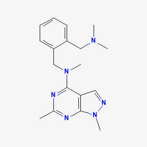 N-{2-[(dimethylamino)methyl]benzyl}-N,1,6-trimethyl-1H-pyrazolo[3,4-d]pyrimidin-4-amine