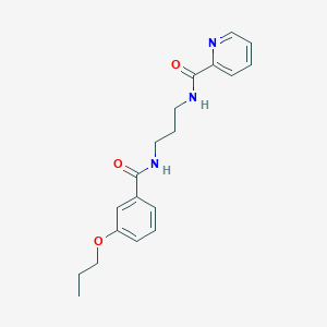 molecular formula C19H23N3O3 B5288028 N-{3-[(3-propoxybenzoyl)amino]propyl}-2-pyridinecarboxamide 