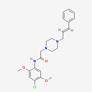 N-(4-chloro-2,5-dimethoxyphenyl)-2-[4-(3-phenyl-2-propen-1-yl)-1-piperazinyl]acetamide