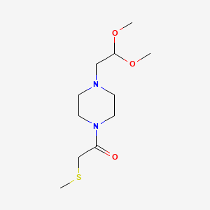 1-(2,2-dimethoxyethyl)-4-[(methylthio)acetyl]piperazine