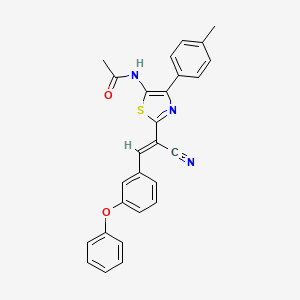 N-[2-[1-cyano-2-(3-phenoxyphenyl)vinyl]-4-(4-methylphenyl)-1,3-thiazol-5-yl]acetamide