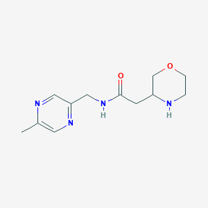 molecular formula C12H18N4O2 B5288119 N-[(5-methyl-2-pyrazinyl)methyl]-2-(3-morpholinyl)acetamide hydrochloride 