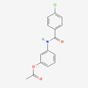 molecular formula C15H12ClNO3 B5288123 3-[(4-chlorobenzoyl)amino]phenyl acetate 