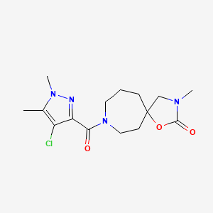 8-[(4-chloro-1,5-dimethyl-1H-pyrazol-3-yl)carbonyl]-3-methyl-1-oxa-3,8-diazaspiro[4.6]undecan-2-one