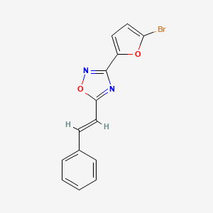 molecular formula C14H9BrN2O2 B5288169 3-(5-bromo-2-furyl)-5-(2-phenylvinyl)-1,2,4-oxadiazole 