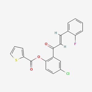 4-chloro-2-[3-(2-fluorophenyl)acryloyl]phenyl 2-thiophenecarboxylate