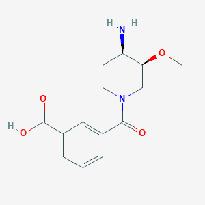 3-{[(3S*,4R*)-4-amino-3-methoxypiperidin-1-yl]carbonyl}benzoic acid