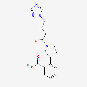 2-{1-[4-(1H-1,2,4-triazol-1-yl)butanoyl]-3-pyrrolidinyl}benzoic acid