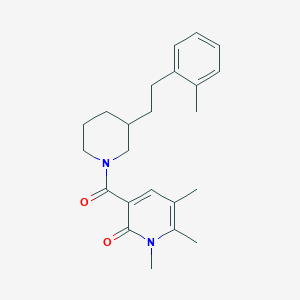 molecular formula C23H30N2O2 B5288222 1,5,6-trimethyl-3-({3-[2-(2-methylphenyl)ethyl]-1-piperidinyl}carbonyl)-2(1H)-pyridinone 