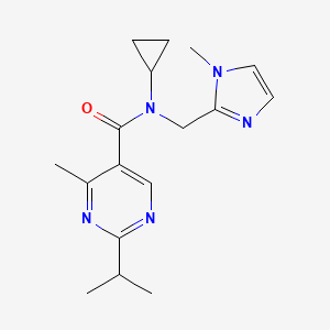 N-cyclopropyl-2-isopropyl-4-methyl-N-[(1-methyl-1H-imidazol-2-yl)methyl]pyrimidine-5-carboxamide