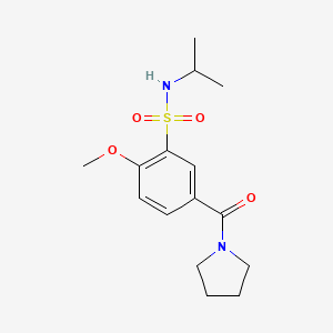 N-isopropyl-2-methoxy-5-(pyrrolidin-1-ylcarbonyl)benzenesulfonamide