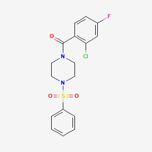 1-(2-chloro-4-fluorobenzoyl)-4-(phenylsulfonyl)piperazine