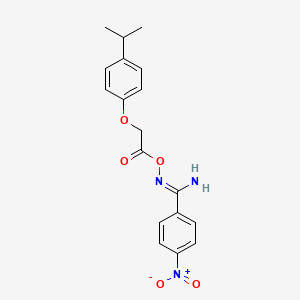 molecular formula C18H19N3O5 B5288325 N'-{[(4-isopropylphenoxy)acetyl]oxy}-4-nitrobenzenecarboximidamide 