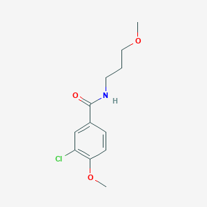 molecular formula C12H16ClNO3 B5288331 3-chloro-4-methoxy-N-(3-methoxypropyl)benzamide 