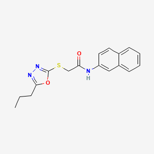 N-2-naphthyl-2-[(5-propyl-1,3,4-oxadiazol-2-yl)thio]acetamide