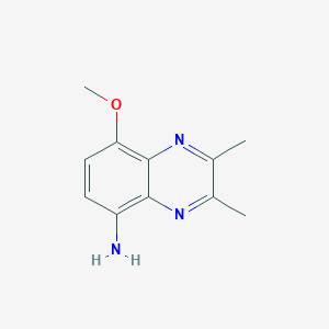 molecular formula C11H13N3O B5288374 8-methoxy-2,3-dimethyl-5-quinoxalinamine 