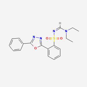 molecular formula C19H20N4O3S B5288394 N,N-diethyl-N'-[2-(5-phenyl-1,3,4-oxadiazol-2-yl)phenyl]sulfonylmethanimidamide 