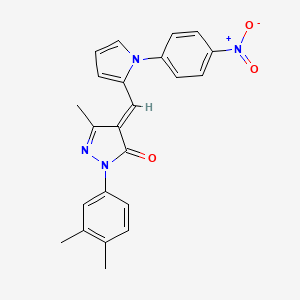 2-(3,4-dimethylphenyl)-5-methyl-4-{[1-(4-nitrophenyl)-1H-pyrrol-2-yl]methylene}-2,4-dihydro-3H-pyrazol-3-one