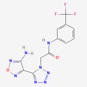 molecular formula C12H9F3N8O2 B5288447 2-[5-(4-amino-1,2,5-oxadiazol-3-yl)-1H-tetrazol-1-yl]-N-[3-(trifluoromethyl)phenyl]acetamide 