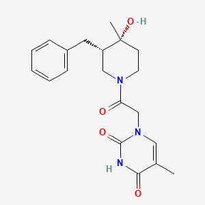 1-{2-[(3S*,4R*)-3-benzyl-4-hydroxy-4-methylpiperidin-1-yl]-2-oxoethyl}-5-methylpyrimidine-2,4(1H,3H)-dione