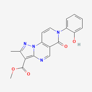 molecular formula C18H14N4O4 B5288481 methyl 7-(2-hydroxyphenyl)-2-methyl-6-oxo-6,7-dihydropyrazolo[1,5-a]pyrido[3,4-e]pyrimidine-3-carboxylate 