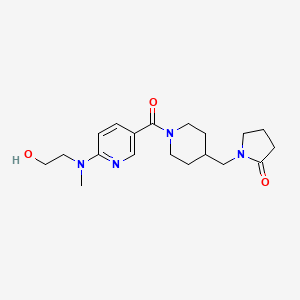 1-{[1-({6-[(2-hydroxyethyl)(methyl)amino]pyridin-3-yl}carbonyl)piperidin-4-yl]methyl}pyrrolidin-2-one