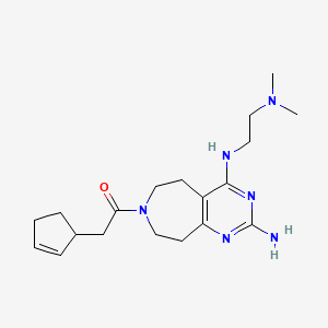 7-(cyclopent-2-en-1-ylacetyl)-N~4~-[2-(dimethylamino)ethyl]-6,7,8,9-tetrahydro-5H-pyrimido[4,5-d]azepine-2,4-diamine