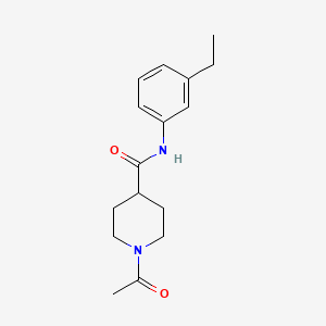 1-acetyl-N-(3-ethylphenyl)-4-piperidinecarboxamide