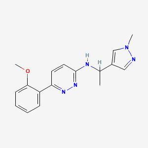 6-(2-methoxyphenyl)-N-[1-(1-methyl-1H-pyrazol-4-yl)ethyl]pyridazin-3-amine