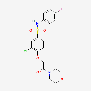 3-chloro-N-(4-fluorophenyl)-4-[2-(4-morpholinyl)-2-oxoethoxy]benzenesulfonamide