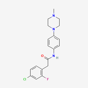 2-(4-chloro-2-fluorophenyl)-N-[4-(4-methyl-1-piperazinyl)phenyl]acetamide