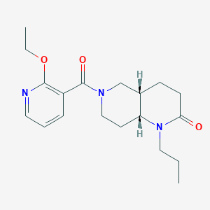 molecular formula C19H27N3O3 B5288683 (4aS*,8aR*)-6-[(2-ethoxypyridin-3-yl)carbonyl]-1-propyloctahydro-1,6-naphthyridin-2(1H)-one 