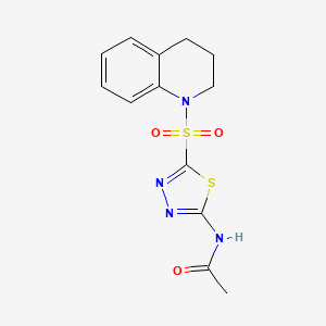 N-[5-(3,4-dihydro-1(2H)-quinolinylsulfonyl)-1,3,4-thiadiazol-2-yl]acetamide