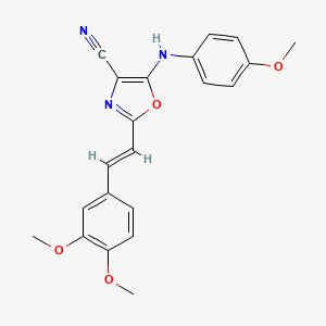 molecular formula C21H19N3O4 B5288694 2-[2-(3,4-dimethoxyphenyl)vinyl]-5-[(4-methoxyphenyl)amino]-1,3-oxazole-4-carbonitrile 