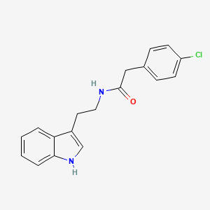 molecular formula C18H17ClN2O B5288702 2-(4-chlorophenyl)-N-[2-(1H-indol-3-yl)ethyl]acetamide 