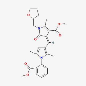 methyl 4-({1-[2-(methoxycarbonyl)phenyl]-2,5-dimethyl-1H-pyrrol-3-yl}methylene)-2-methyl-5-oxo-1-(tetrahydro-2-furanylmethyl)-4,5-dihydro-1H-pyrrole-3-carboxylate