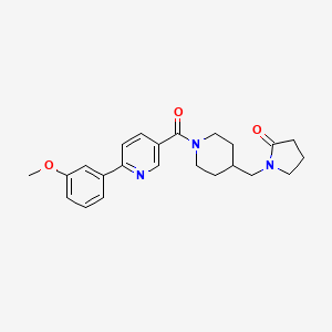 1-[(1-{[6-(3-methoxyphenyl)pyridin-3-yl]carbonyl}piperidin-4-yl)methyl]pyrrolidin-2-one