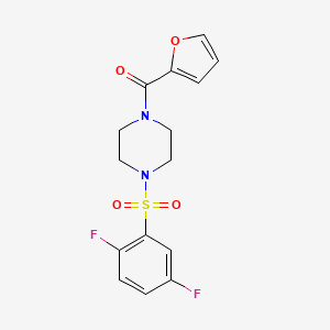 molecular formula C15H14F2N2O4S B5288769 1-[(2,5-difluorophenyl)sulfonyl]-4-(2-furoyl)piperazine 