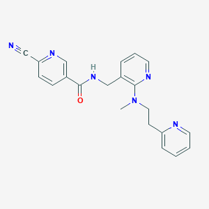 6-cyano-N-({2-[methyl(2-pyridin-2-ylethyl)amino]pyridin-3-yl}methyl)nicotinamide