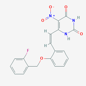 6-(2-{2-[(2-fluorobenzyl)oxy]phenyl}vinyl)-5-nitro-2,4(1H,3H)-pyrimidinedione