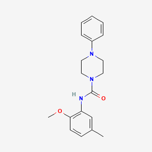 molecular formula C19H23N3O2 B5288804 N-(2-methoxy-5-methylphenyl)-4-phenyl-1-piperazinecarboxamide 